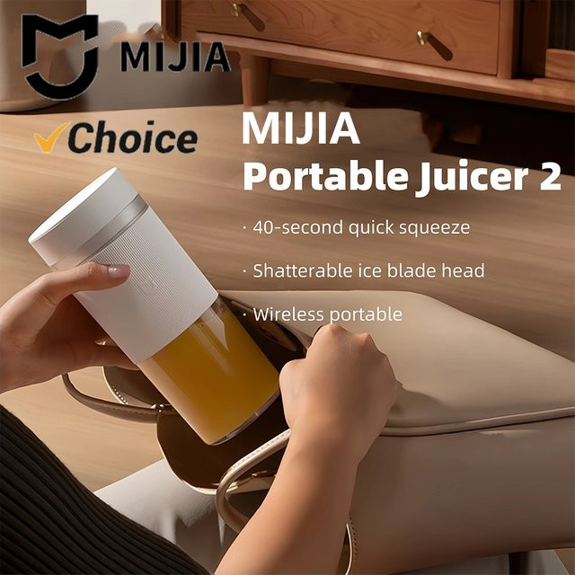 Mijia Tragbarer Entsafter und Elektrischer Mini-Mixer für Obst und Gemüse in Weiß - Bild 1