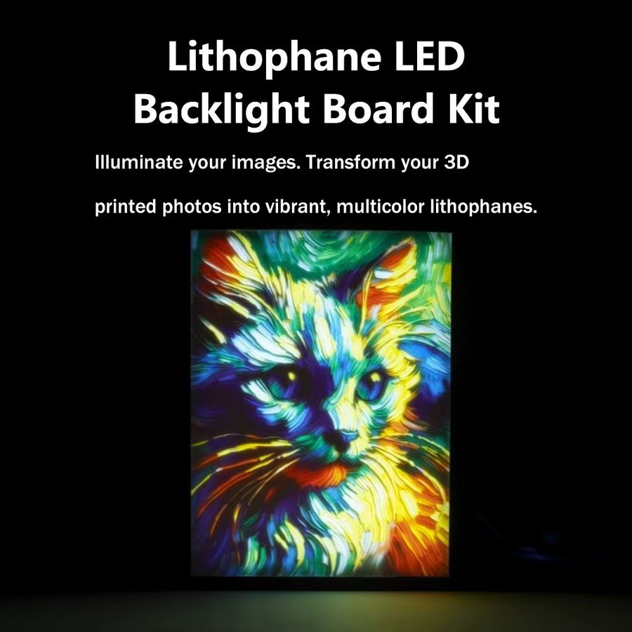 Sprouture Lab CMYK Lithophan LED-Panel Bundle mit PLA-Grundplatte für Bambu Lab 3D-Drucker - Bild 3