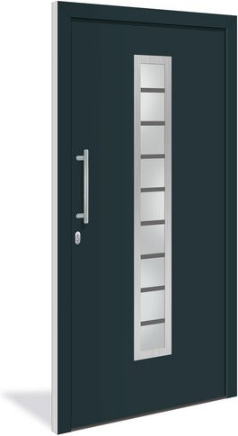 RORO Haustür Newhaven aus Aluminium in Anthrazit Grau mit Glaseinsatz, H x B x T: 210 x 90 x 40 cm - Bild 1