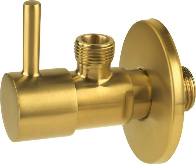 baliv Eckventil EV-3460 in Gold Matt mit 3/8 Zoll Anschluss - Bild 1