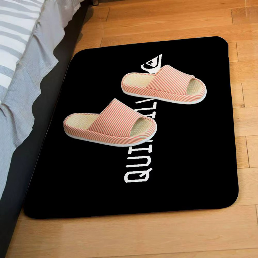 Rastar Quiksilver Logo-Bodenmatte in Schwarz, rechteckige Flanell-Fußmatte für Badezimmer und Wohnzimmer - Bild 6
