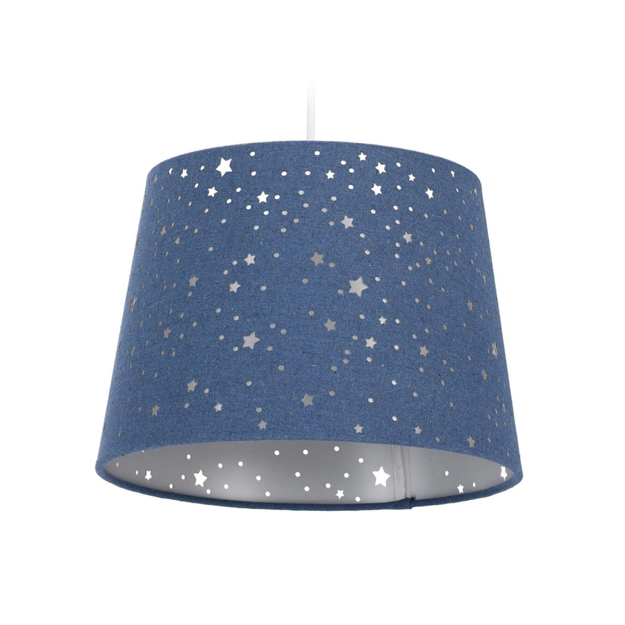 Relaxdays Kinderzimmerlampe aus Stoff in Blau mit Sternen, H: 122 cm, B: 27 cm - Bild 2