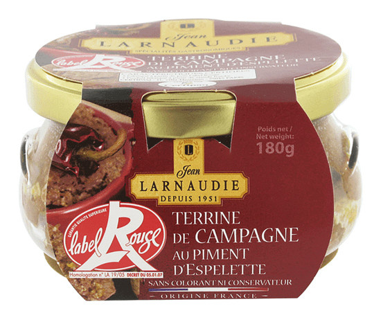 Jean Larnaudie Terrine de Campagne mit Piment d’Espelette 180 g - Bild 1