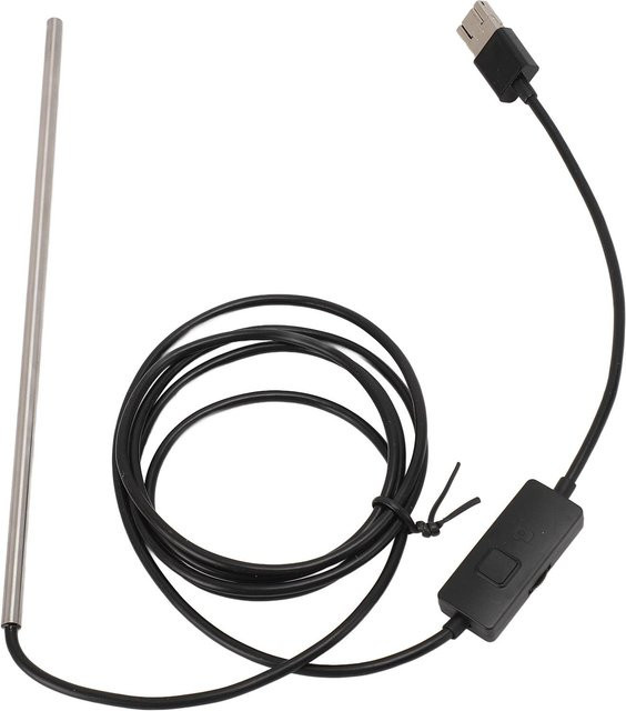 OutsideWorld Industrielles Boroskop IP67 Wasserdicht 720P 3 in 1 Endoskop mit 6 LEDs in Schwarz mit USB Typ C und Micro USB Anschluss - Bild 1