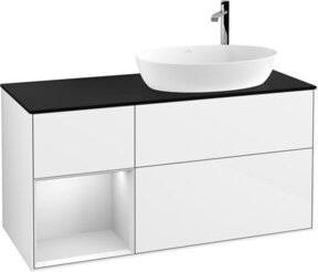 V&B Waschtischunterschrank Finion in Weiß lackiert, Breite: 120 cm, Tiefe: 50,1 cm, Höhe: 50,1 cm - Bild 1