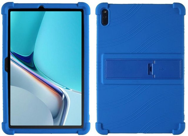 Silikonhülle für Huawei MatePad Pro 11, MediaPad M5 Lite, M6, T3, T5 8 und 10 mit integriertem Ständer in Blau - Bild 1