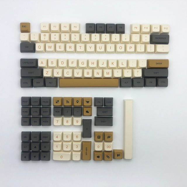 ZUOYA PBT-Tastenkappen im XDA-Profil mit Sublimations-Technologie für mechanische Cherry MX Switches, Mehrfarbig und Grün - Bild 1