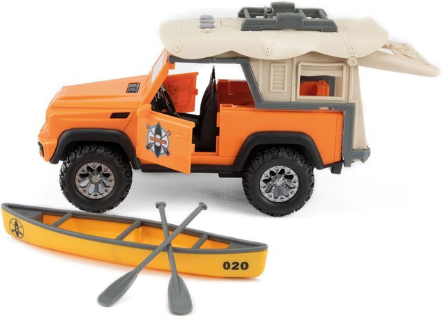 Toi-Toys VEHICOOL 4x4 Geländewagen mit Dachzelt & Kanu, Licht, Sound & Friktionsmotor - Bild 1