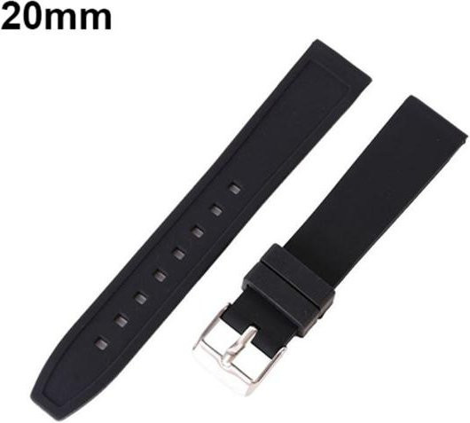 Amusedly Uhrenarmband Silikon, Schwarz, Herren - Bild 1