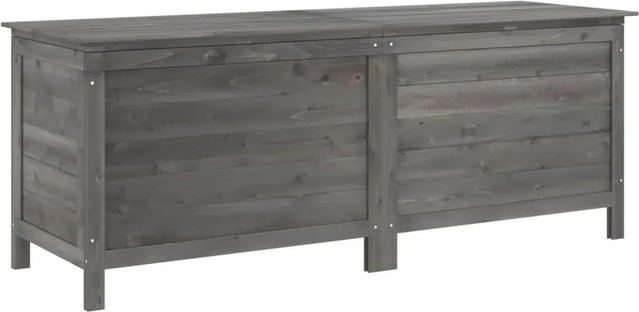 vidaXL Gartentruhe aus Massivholz Tanne in Anthrazit, B/T/H: 150 x 50 x 56,5 cm - Bild 1