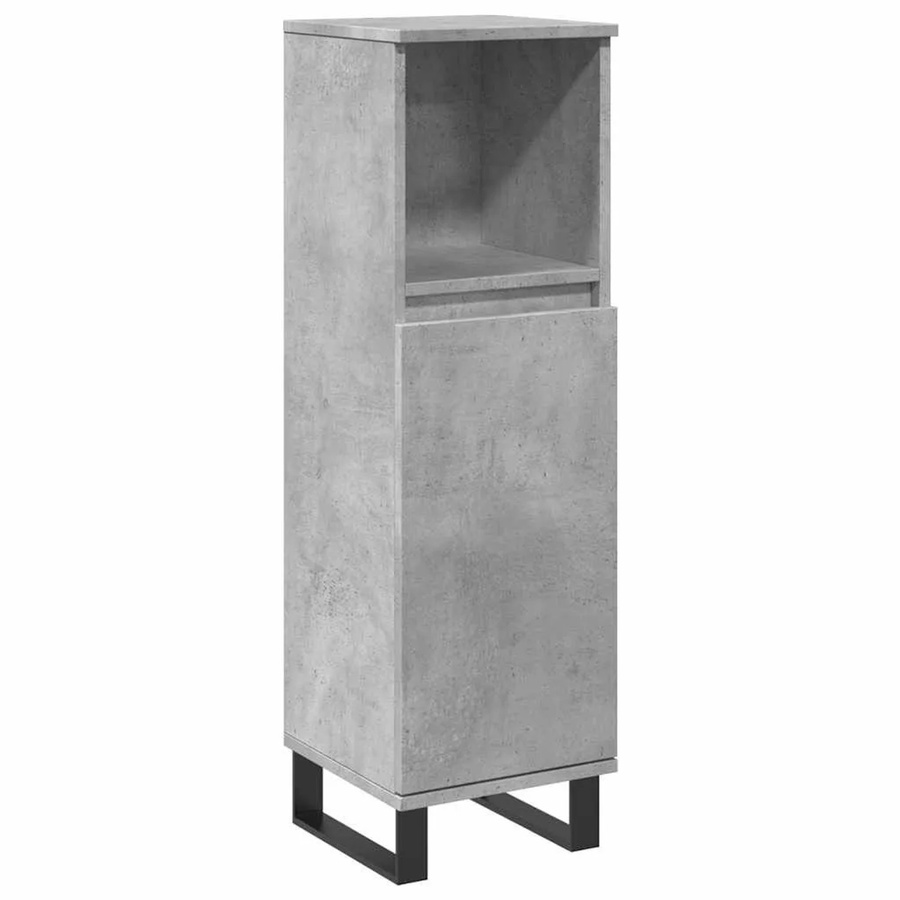 vidaXL Badschrank in Betongrau im industriellen Stil, B/T/H: 30 x 30 x 100 cm - Bild 2