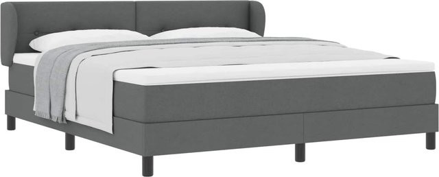 vidaXL Boxspringbett mit Matratze in Grau, modernes Design mit Taschenfederkern, B/T: 180 x 200 cm - Bild 1