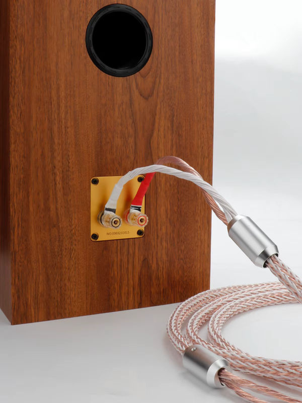 Preffair 12TC High-End Lautsprecherkabel aus 7N OCC Kupfer-Bitdraht in Multicolour mit 2 Spatensteckern und 4 Bananensteckern für Audio-Verstärker - Bild 6