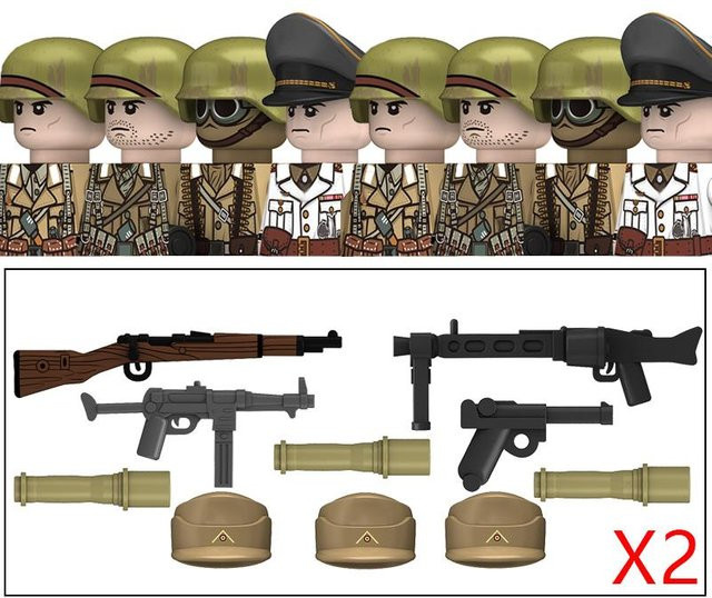 Yiran Toy Militär WW2 Bausteine Soldaten Infanterie Spielzeug - Bild 1