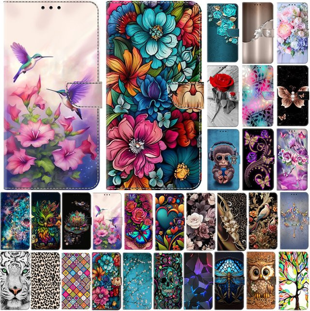 Magnetische Leder-Flip-Hülle für Samsung Galaxy A55 A35 A34 A33 A32 A31 A16 mit 3D-Design und Kartenfach - Bild 1