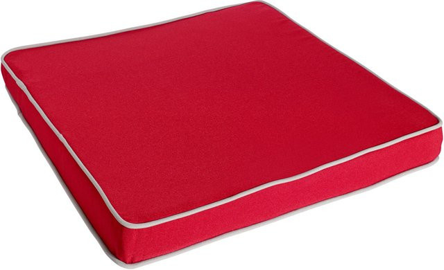 ERWIN M. Sitzkissen Pago quadratisch in Rot und Grau, B/L/H: 40 x 40 x 4 cm - Bild 1