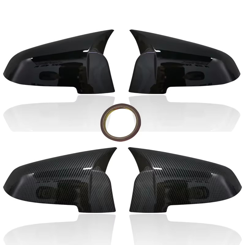 Phirikes Rückspiegelabdeckung aus Carbon-Faser in Hochglanz Schwarz für BMW 5er 6er 7er Serie F10 F11 F06 F07 F01 F02 (2014-2017) - Bild 3