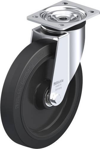 Blickle Lenkrolle L-POEV 250K-3 in Schwarz mit Kunststoffrad und 250 mm Durchmesser für eine Tragfähigkeit von max. 500 kg - Bild 1