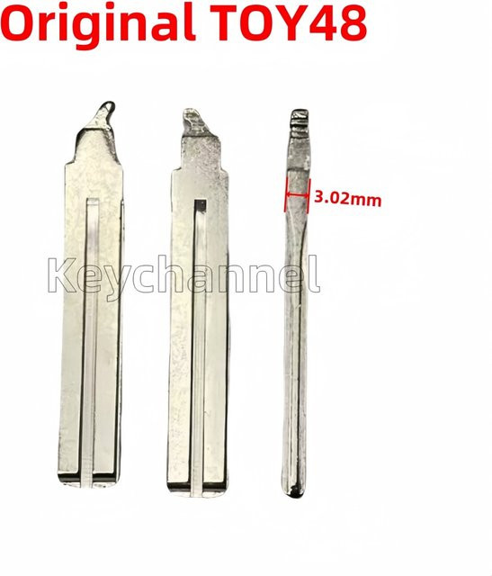 Keychannel 10er Set Ersatzgehäuse für Funkschlüssel mit Schlüsselblatt für Toyota Aygo, Peugeot 108 und Citroen C1 in Silber - Bild 1