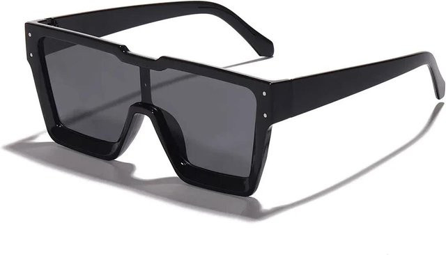 Sonnenbrille Square, Kunststoff, Vollrand, Unisex, Black - Bild 1