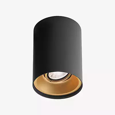 Wever & Ducré Solid 1.0 Spot LED Deckenleuchte, schwarz/gold, 2.700 K Warmweiß, dimmbar, 56° Abstrahlwinkel - Bild 1