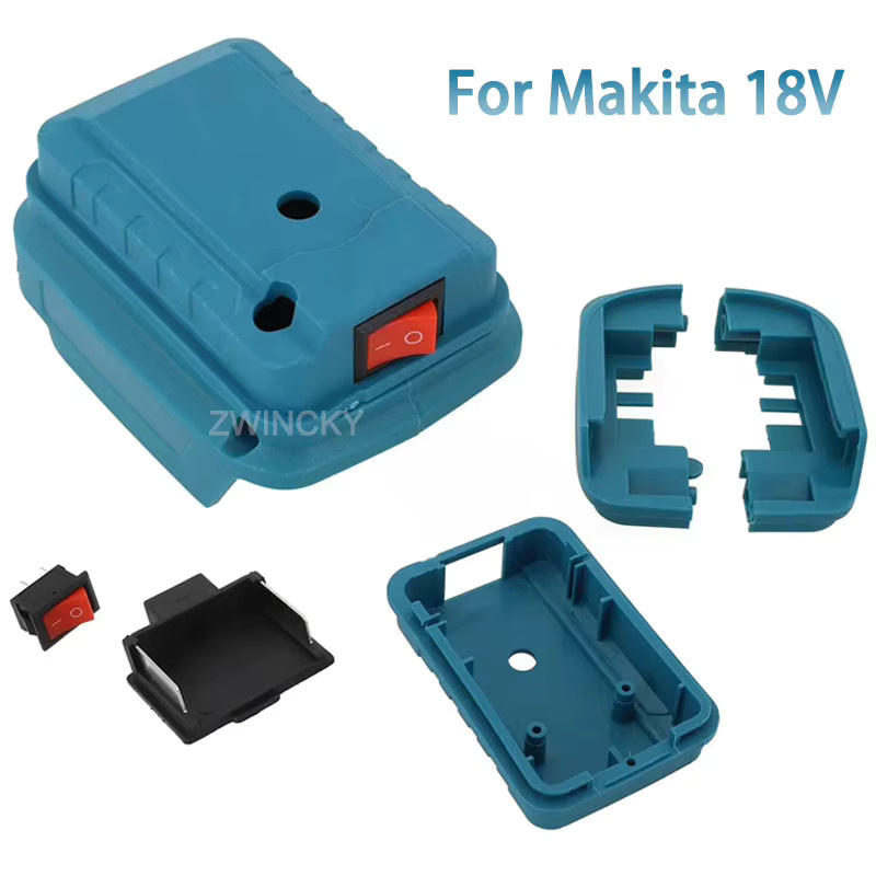 Makita 18V Lithium-Batterie DIY Adapter Konverter Basis mit Schalter in Blau für BL1830 BL1840 BL1850 - Bild 2