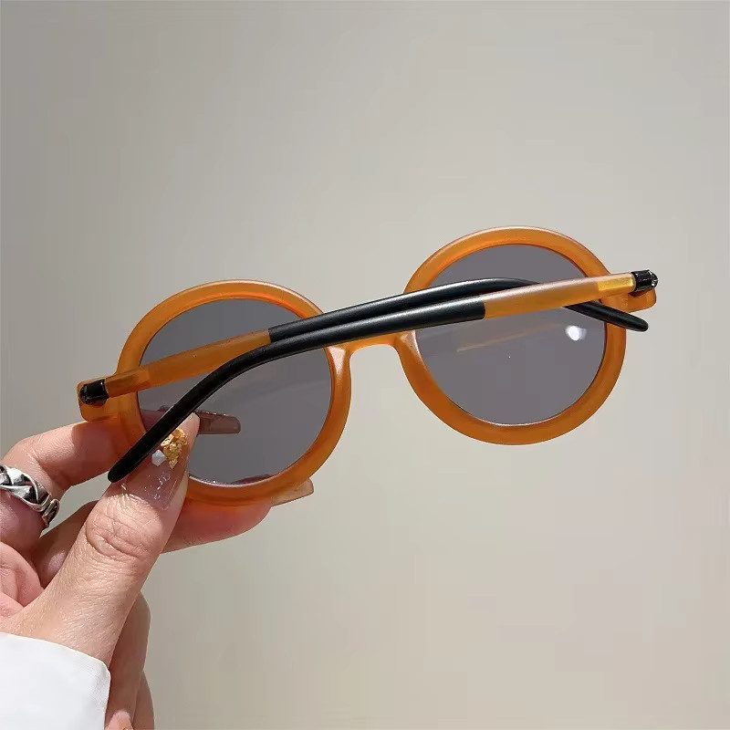 Auecmoi Sonnenbrille, Rund, Vollrand, Kunststoff, Orange, Unisex - Bild 2