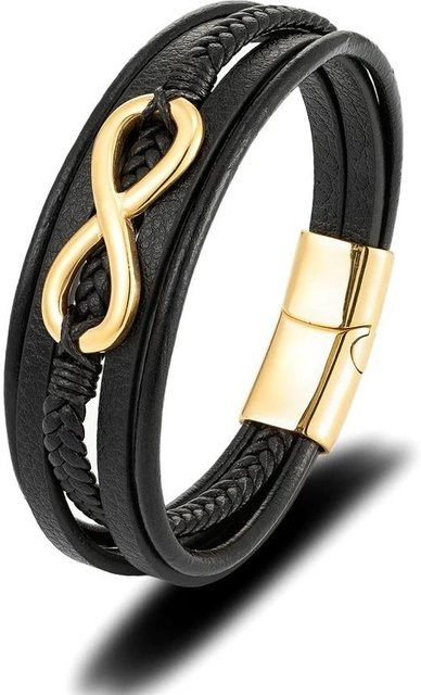 Jewelry And Kimono Accessories YULIN Armband, Edelstahl, Schwarz, Herren, 23cm - Bild 1