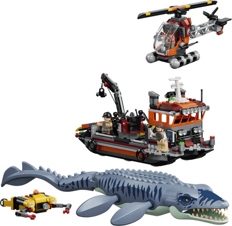 LEGO Jurassic World Mosasaurier-Angriff auf das Boot Konstruktionsspielzeug