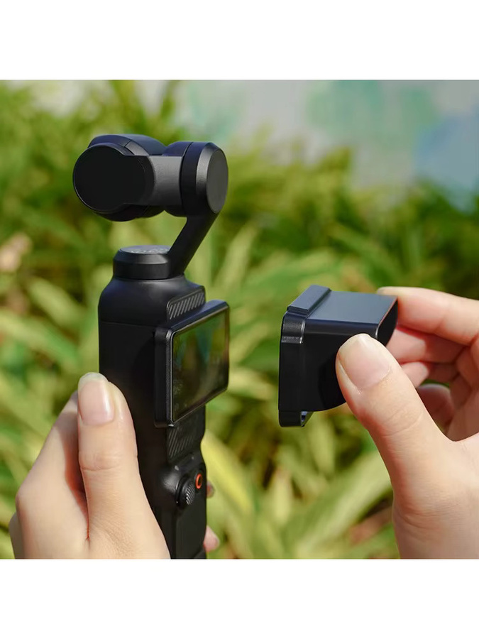 DJI Osmo Pocket 3 Sonnenschutz Abdeckung Schwarz mit Schnellverschluss zur Lichtabschirmung - Bild 7