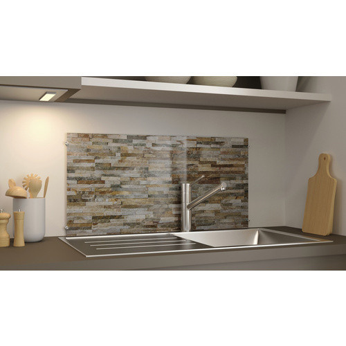 NOVADOORS Glasboard Rocky Wall in mehrfarbigem Abstract-Design aus Glas - Bild 2