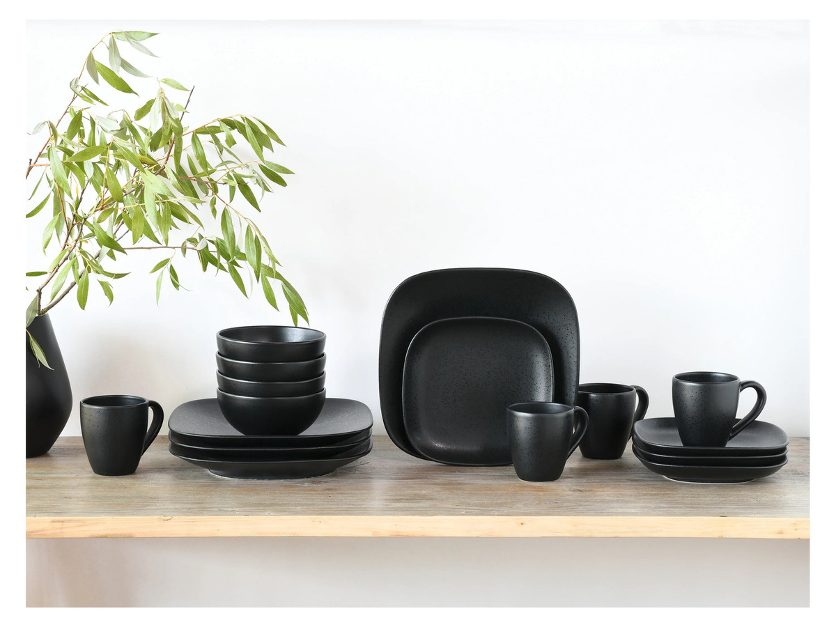 CreaTable Kombiservice Magic Black Square, 16-teilig, Schwarz und Grau - Bild 3
