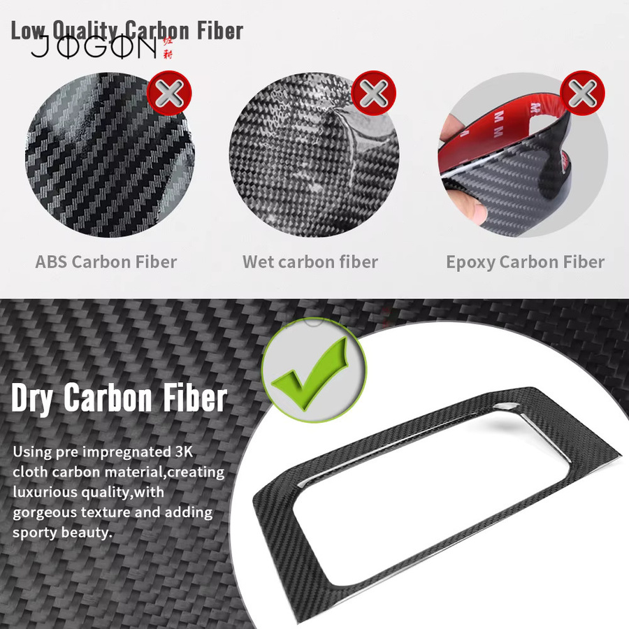 JOGON Carbon Dashboard Instrument Cluster Abdeckung für VW Golf 8,5 MK8,5 GTI GTD R R Line 2023+, Farbe: Schwarz - Bild 4