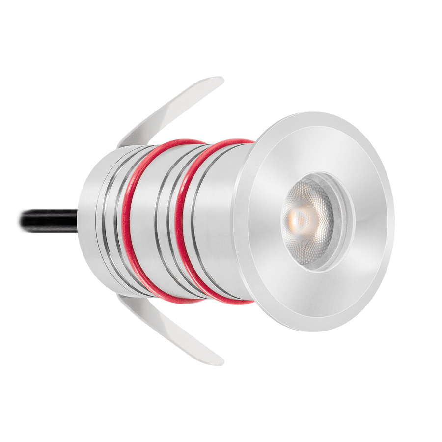 Luxvenum Bodeneinbauleuchte Area Mini LED 230V in Silber, warmweiß 3000K, IP67, Aluminium - Bild 1