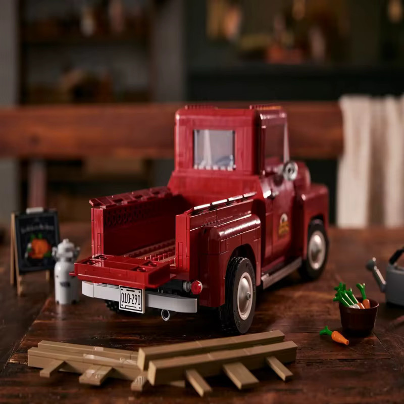 WSUEL Klassisches 1950er Pickup-Truck Baustein-Set, 1677 Teile, ab 14 Jahren - Bild 4