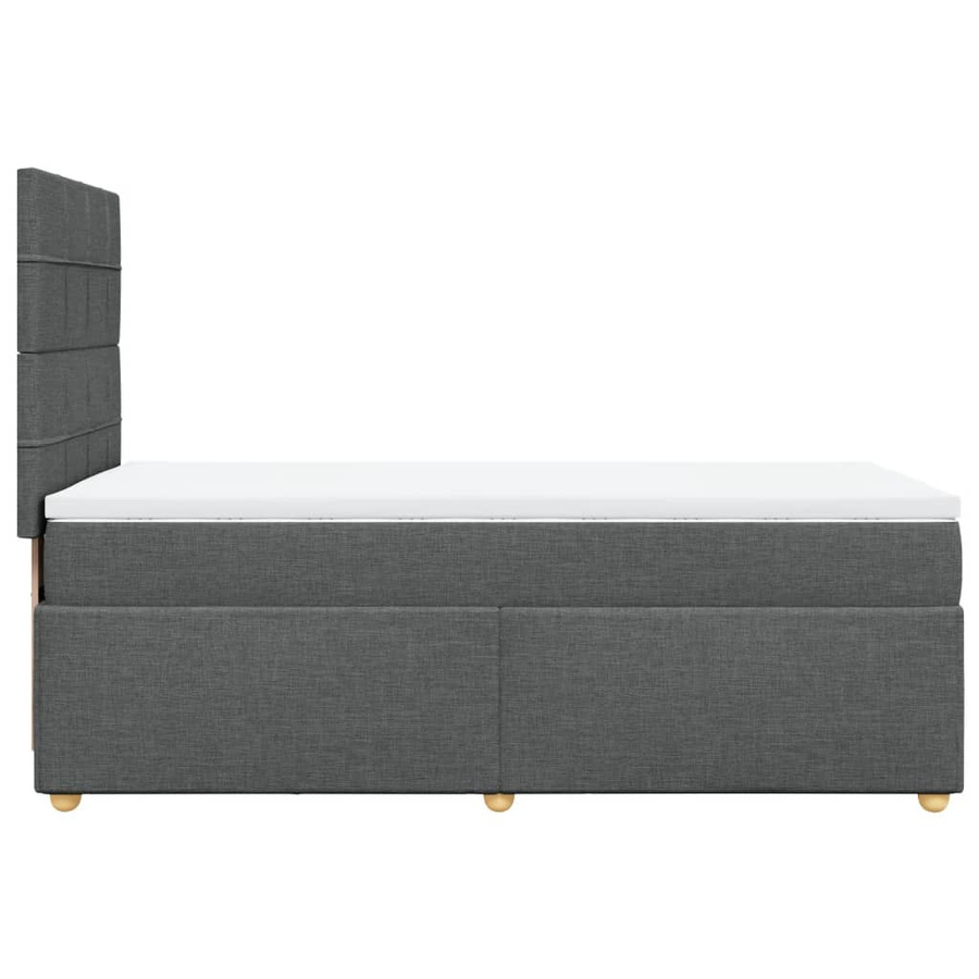vidaXL Boxspringbett Hybrid mit Matratze Dunkelgrau B/T: 100 x 200 cm - Bild 5
