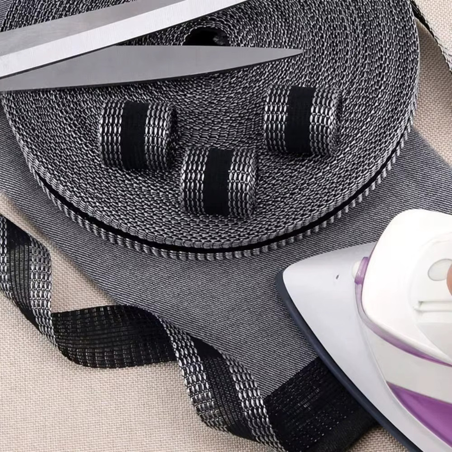 Selbstklebendes Hosenkantenband in Grau, Waschbares Stoff-Fixierband für Hosenrand und Vorhänge - Bild 3