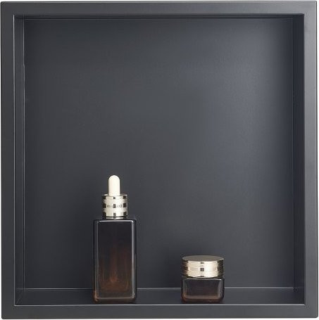 VEVOR Duschnische aus Edelstahl als Wandnische für Badezimmer, Schwarz, B/T/H: 33,02 x 33,02 x 10,16 cm - Bild 1