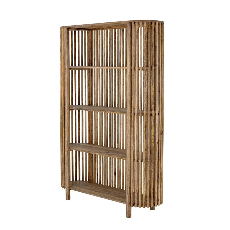 Bloomingville Bücherregal Sali aus Mangoholz natur, Farbe Beige/Braun, B/H: 121 x 172 cm - Bild 1