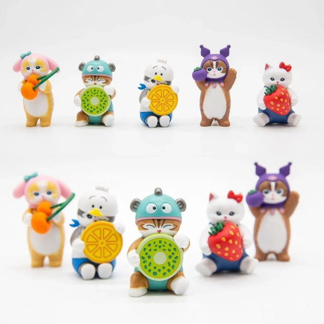 Sanrio Katze Obstserie Blind Box Spielzeugfiguren Multicolor Hello Kitty und Kuromi zur Tischdekoration - Bild 1