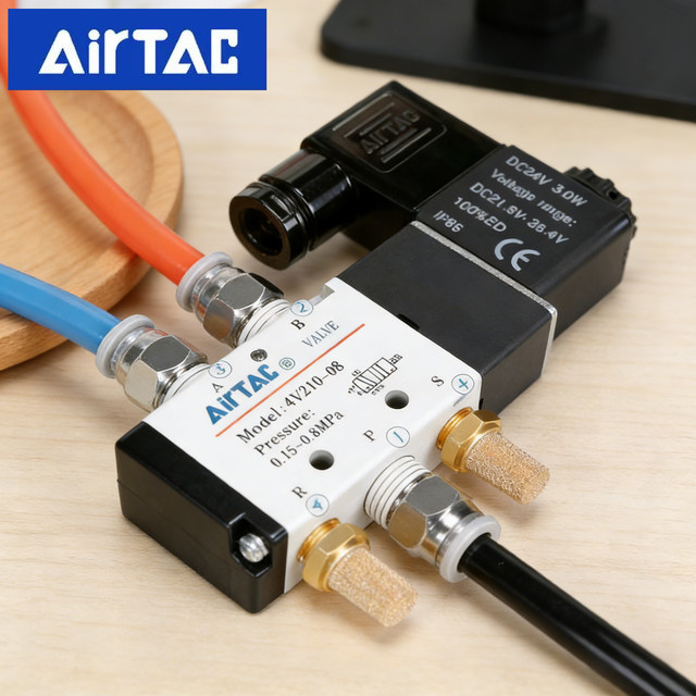AIRTAC Magnetventil 4V210-08 Steuergerät Luftventil Umkehrventil mit 220V Spule - Bild 1