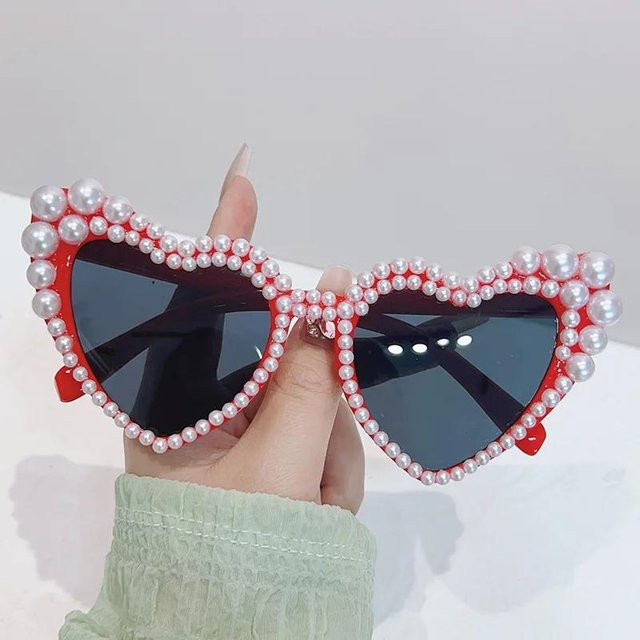 Sonnenbrille Herzform, Damen, Vollrand, Kunststoff, Schwarz, Square - Bild 1