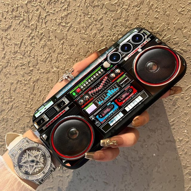 Retro Altmodisches Radio-Gehäuse für Samsung Galaxy A53 A17 A06 A50 A57 A15 A25 A16 A37 A12 A52 A36 A73 A51 A23 A13 A55 A41 A05 in Multicolour - Bild 1