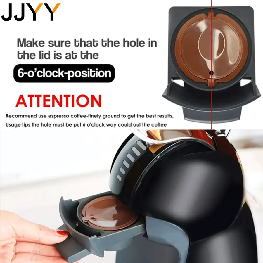 STONEGO Wiederverwendbares Kaffeefilter-Set, 3-teilig, runde Kaffeekapsel-Filterkartuschen in Rot und Braun - Bild 4