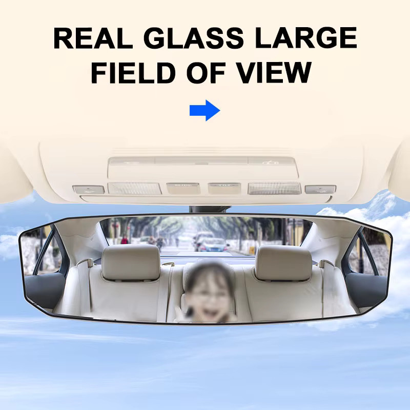SEAMETAL Weitwinkel-Rückspiegel für dein Auto in Schwarz mit 30 cm Durchmesser und blendfreiem HD-Glas - Bild 3