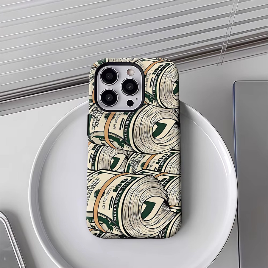 Magnetische Handyhülle im Cash-Roll-Design für iPhone 17 16 15 14 13 Pro Max Plus von Potdemiel in Multicolour – Robuste Einzel- und Doppelschicht-Schutzhülle - Bild 4