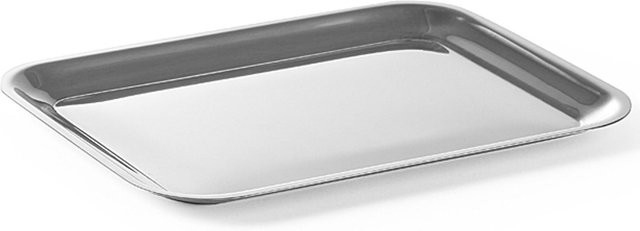 Hendi Präsentationstablett Garnierplatte aus Edelstahl in Silber, B: 20,5 cm, T: 15,5 cm - Bild 1