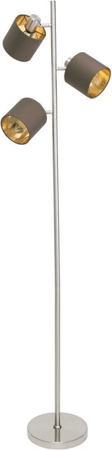 Näve Stehleuchte Maron in Braun mit Textilschirm und Metallelementen, Höhe: 152,8 cm - Bild 1