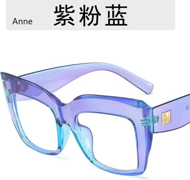 Korrektionsbrille Damen, quadratisch, Vollrand, Kunststoff, Blau - Bild 1