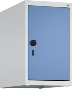 C+P Aufsatzschrank 7035/5023 mit Sicherheits-Drehriegel und 1 Abteil, B/T/H: 50 x 30 x 50 cm, Lichtgrau/Fernblau - Bild 1